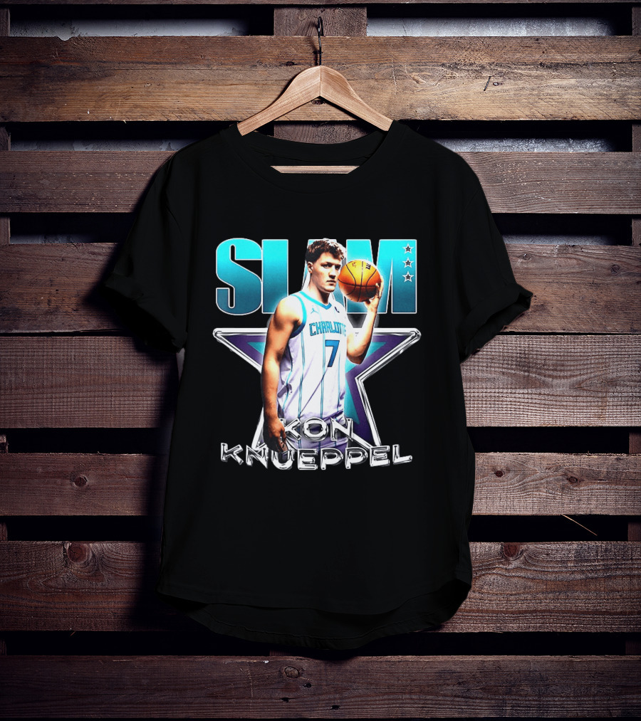 Kon Knueppel Charlotte Hornets Basketball Slam T-Shirt