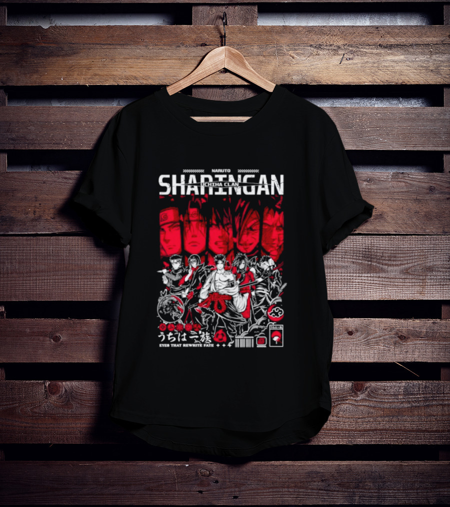 Sharingan Uchiha Clan Naruto Kakashi Sasuke Itachi Anime Manga Series T-Shirt