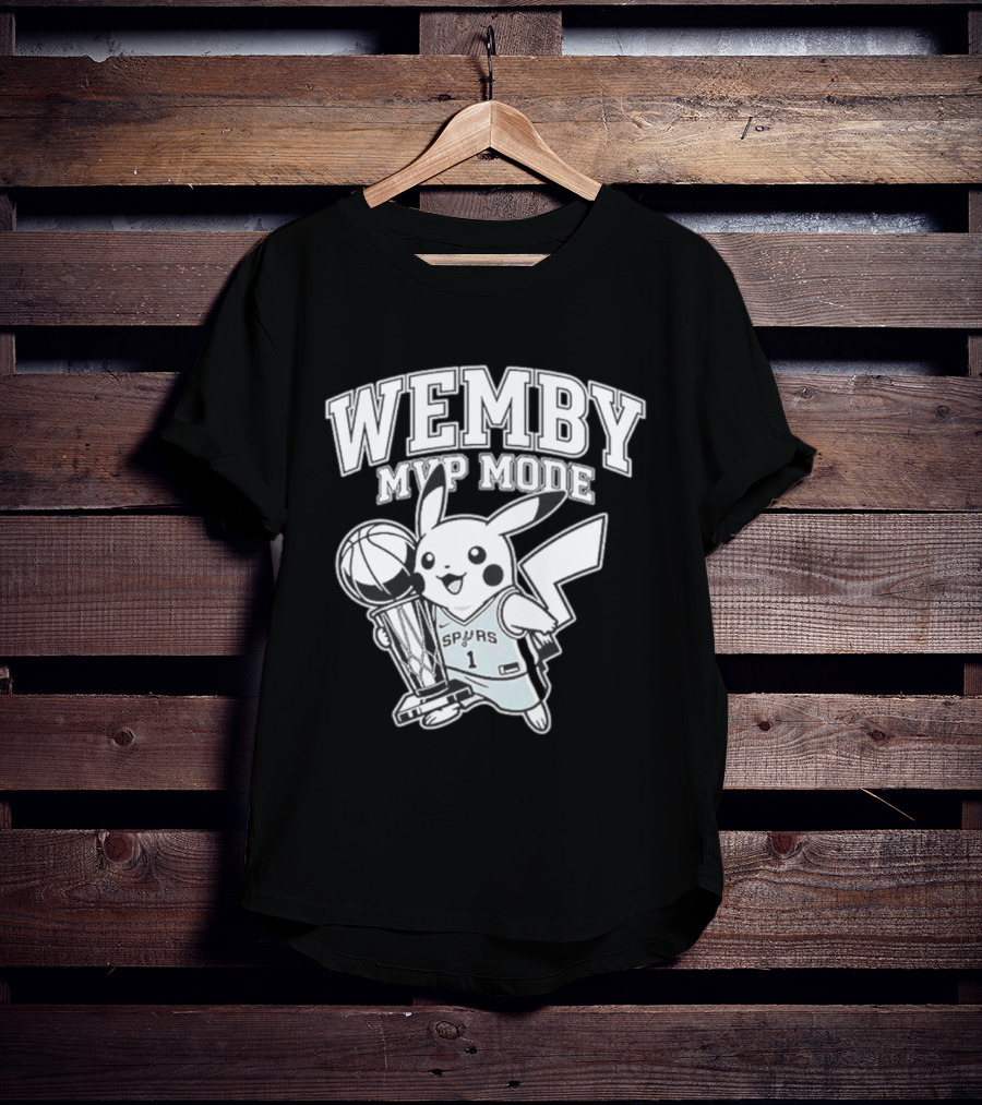 Wemby MVP Mode Pikachu Spurs NBA Victor Wembanyama T-Shirt