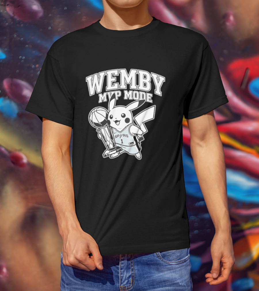 Wemby MVP Mode Pikachu Spurs NBA Victor Wembanyama T-Shirt