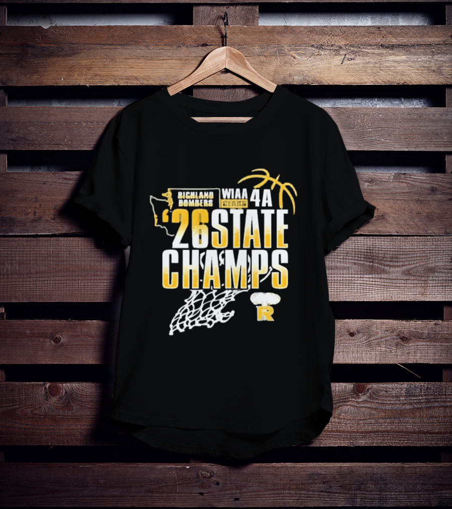 Richland Bomber Basketball 2026 WIAA 4A State Champs T-Shirt
