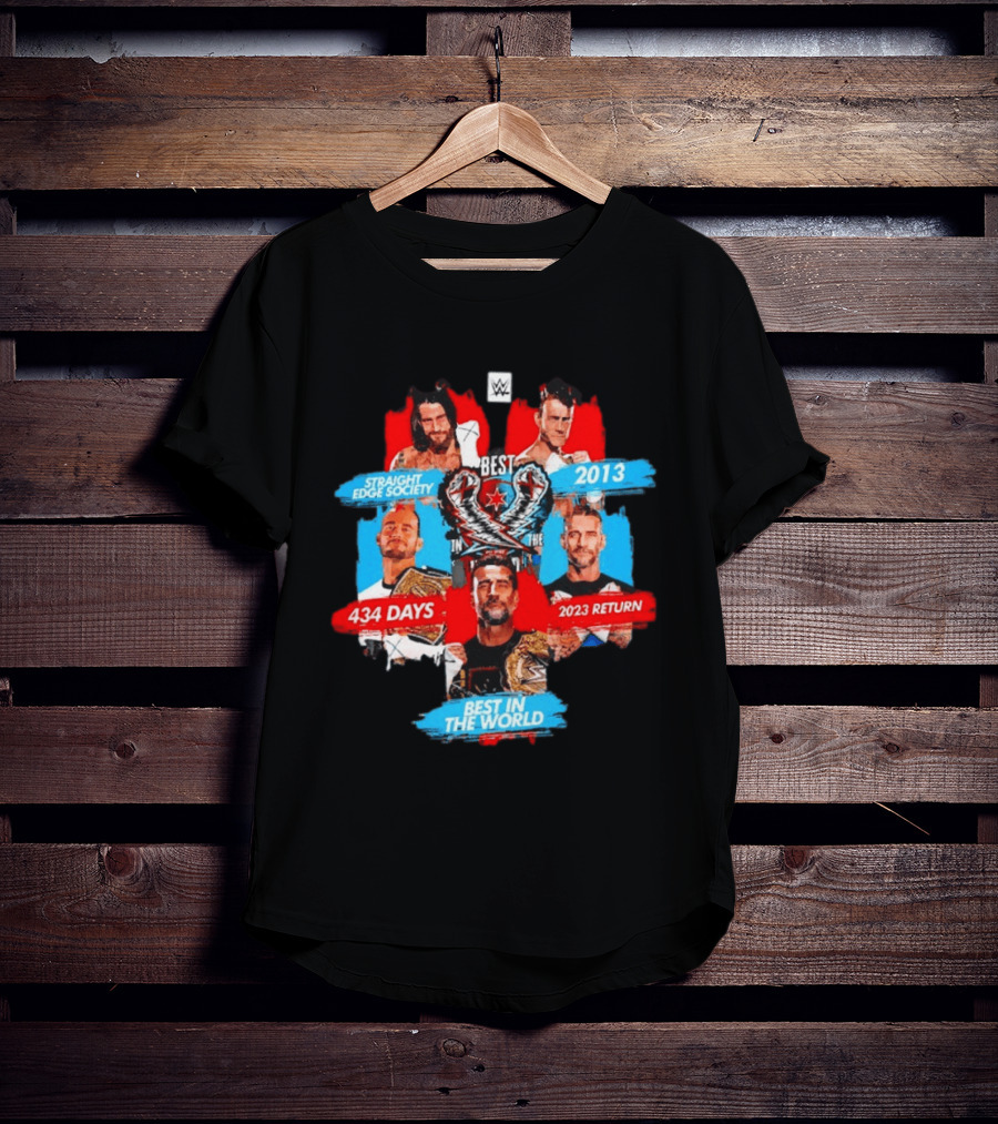 Straight Edge Society CM Punk Best In The World 434 Days 2013 WWE Return 2023 T-Shirt