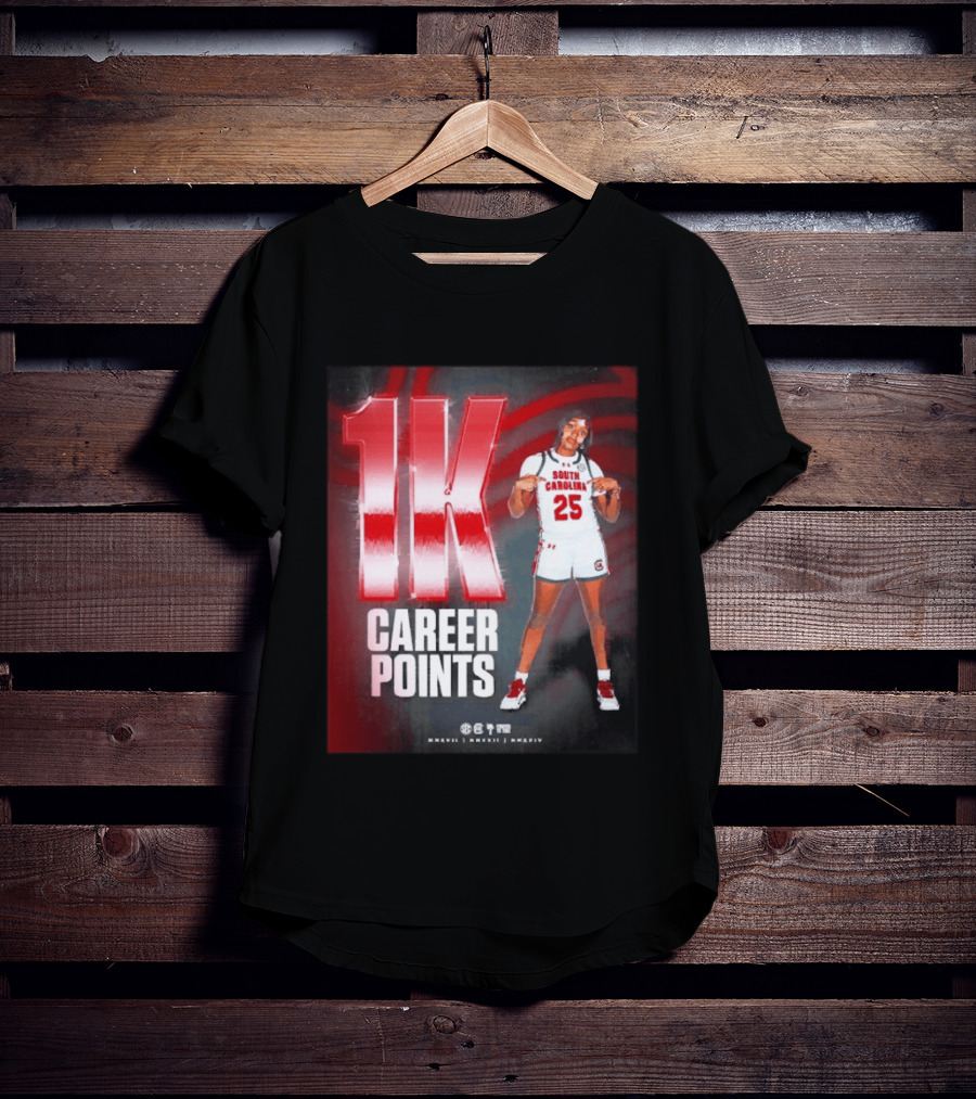 South Carolina Gamecocks Raven Johnson 1K Career Points T-Shirt
