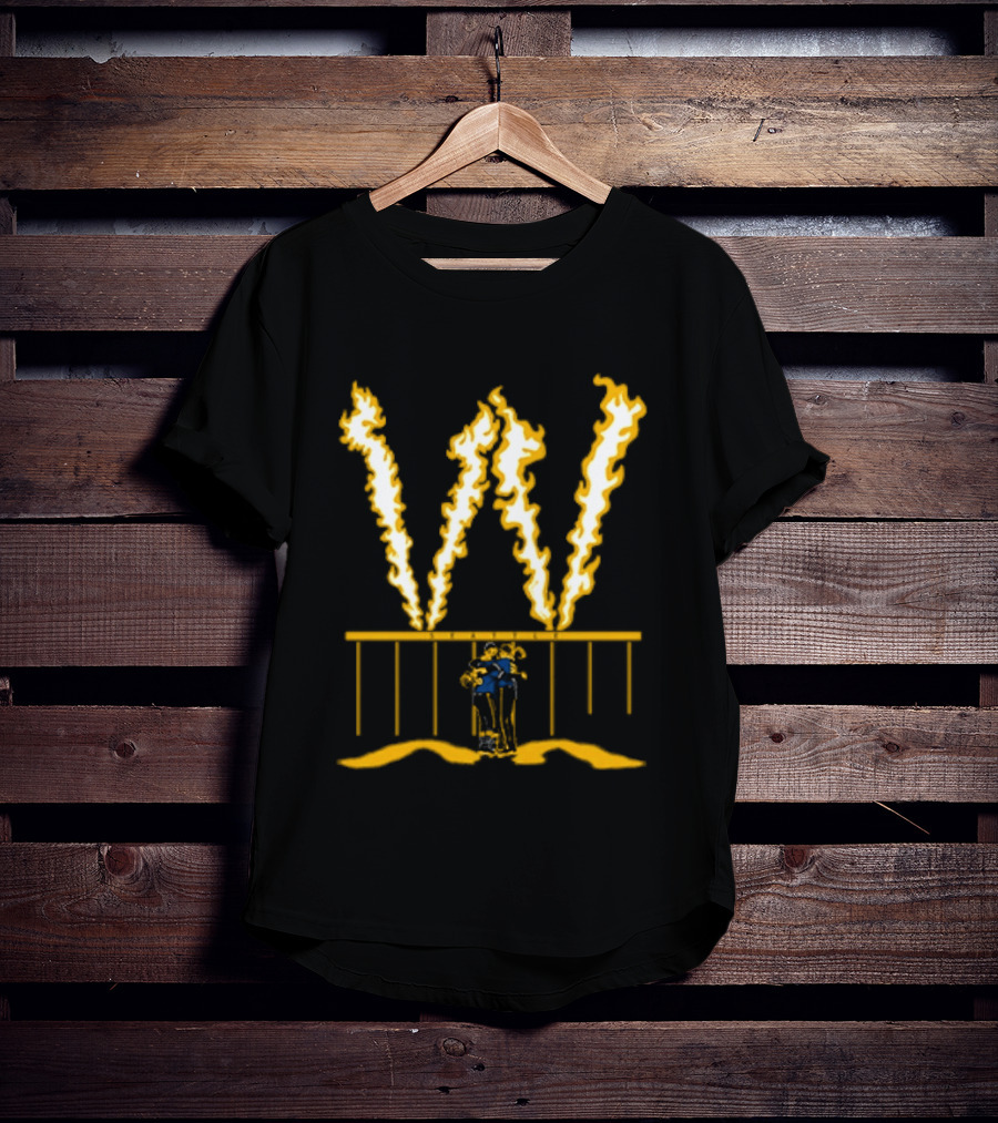 Seattle Baseball Fire The W Victory Celebration Flames T-Shirt