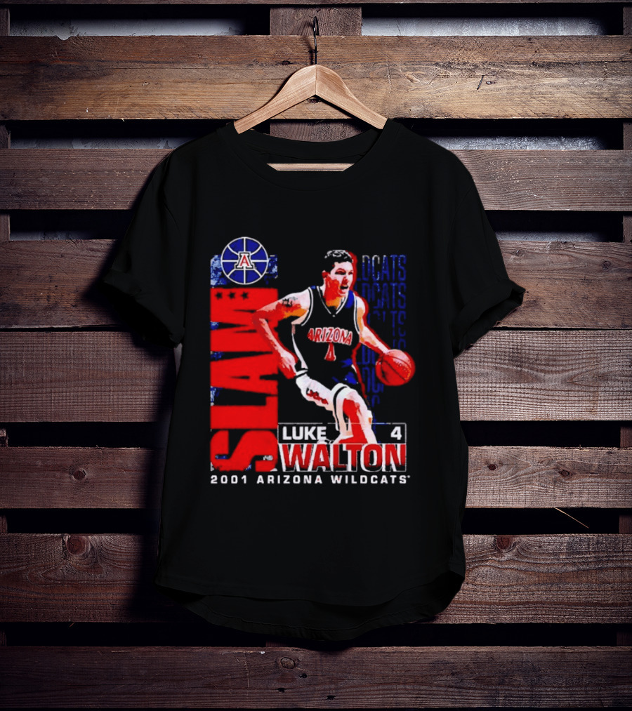 SLAM Luke Walton 4 Arizona Wildcats 2001 Final Four T-Shirt