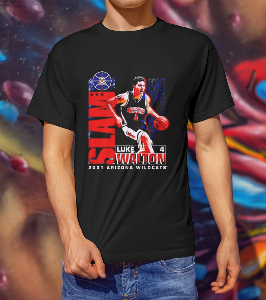SLAM Luke Walton 4 Arizona Wildcats 2001 Final Four T-Shirt