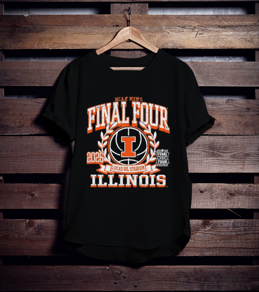 Illinois Fighting Illini Final Four 2026 Lucas Oil Stadium T-Shirt
