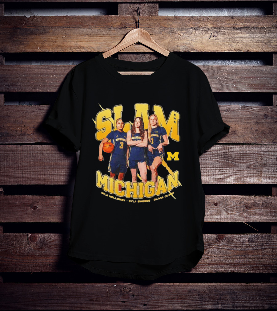 SLAM Michigan Wolverines WBB Laila Phelia Sydni Grant Olivia Galli T-Shirt