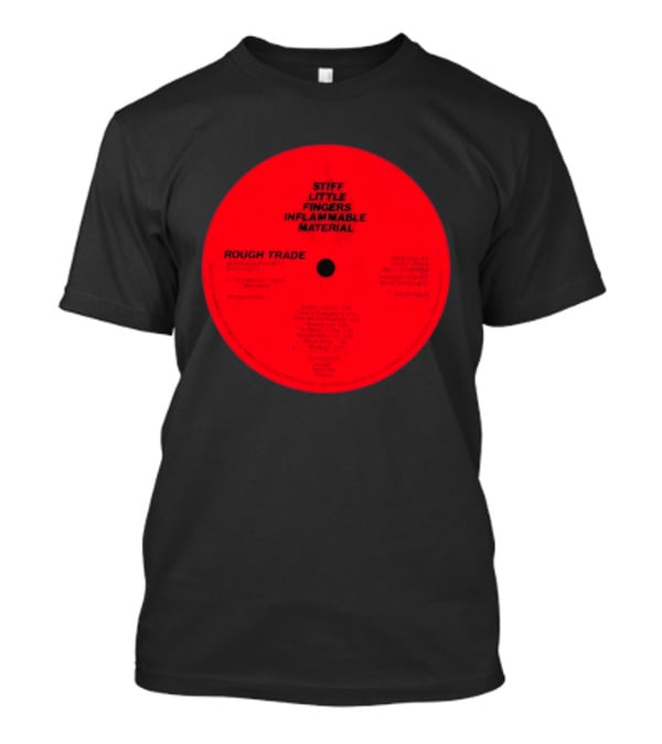 Stiff Little Fingers Inflammable Material Rough Trade Im Record T-Shirt