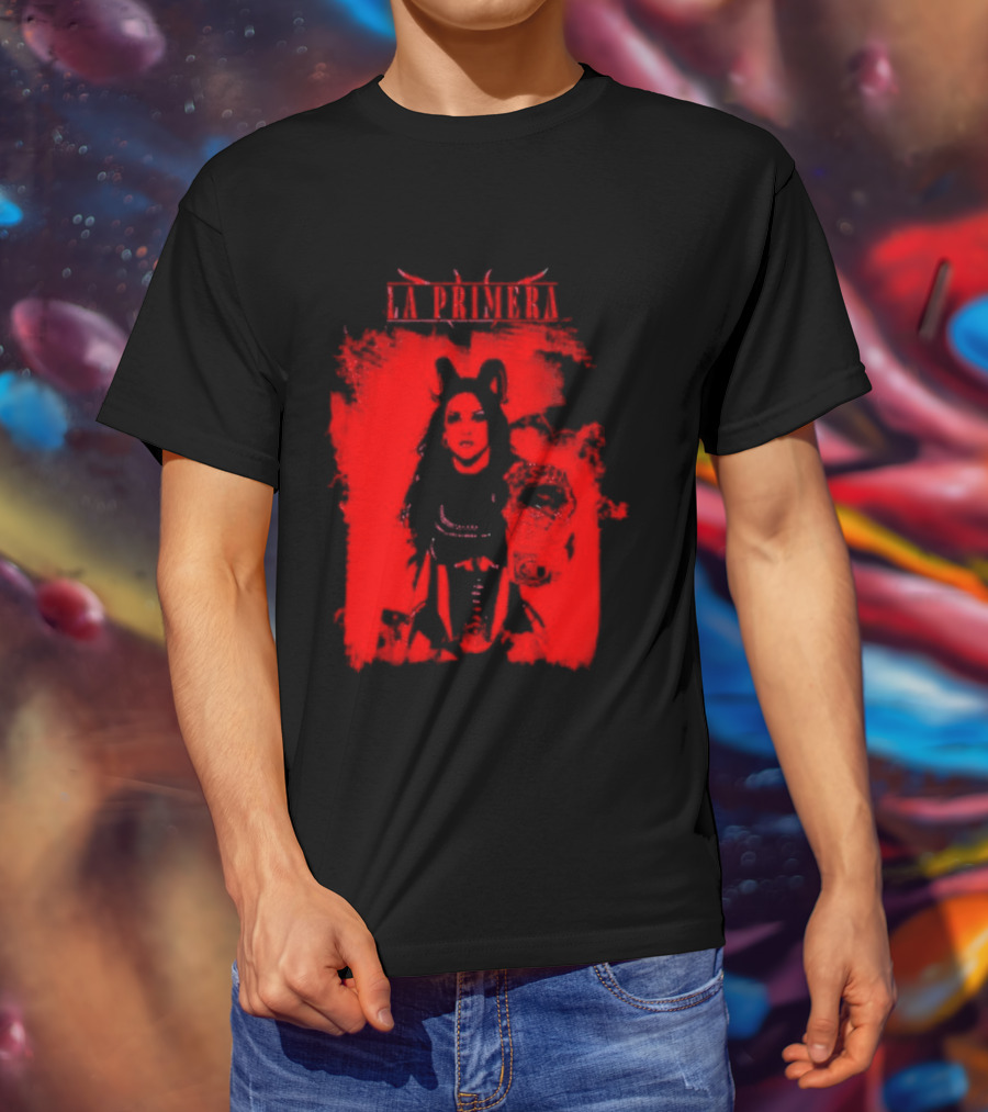 La Primera Stephanie Vaquer WWE Authentic Red Champion T-Shirt