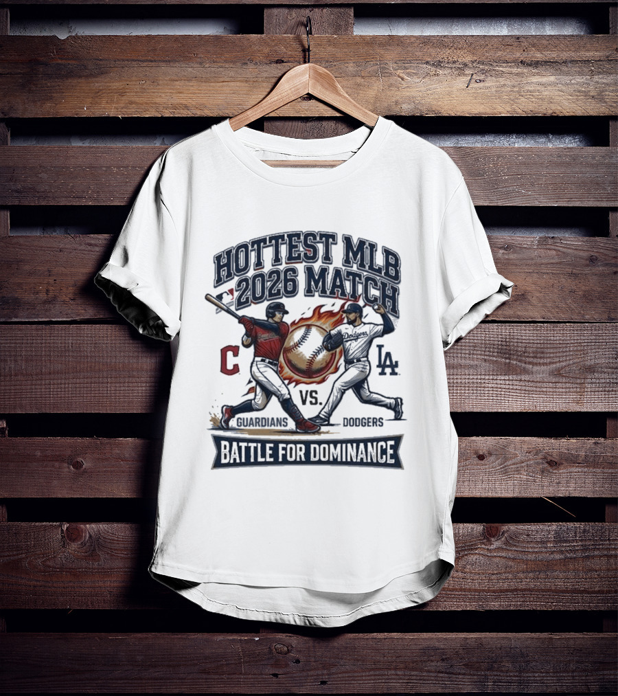 Hottest MLB 2026 Match Guardians Vs Dodgers Battle For Dominance T-Shirt