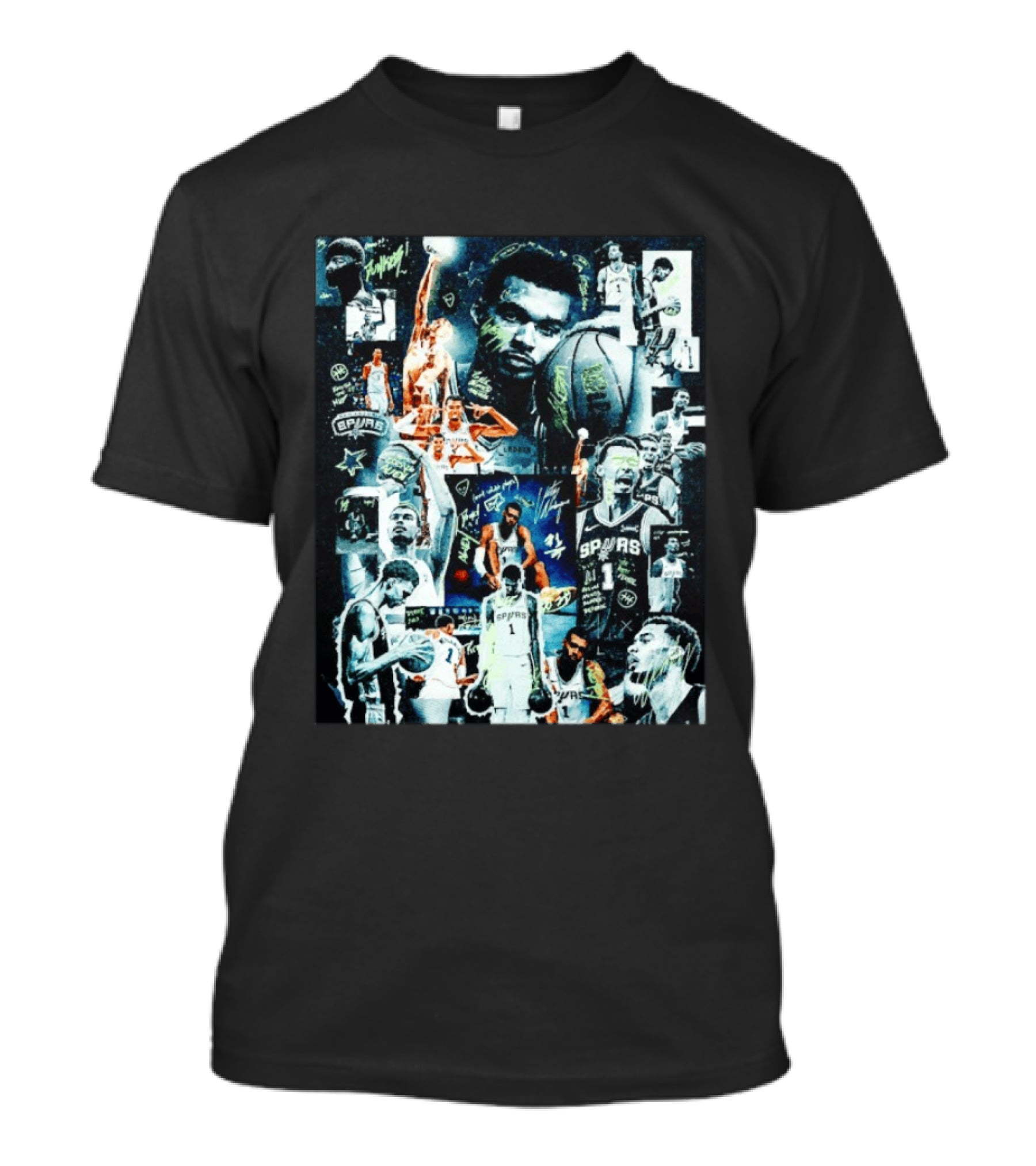 MVP Victor Wembanyama San Antonio Spurs NBA Collage Signature Edition T-Shirt