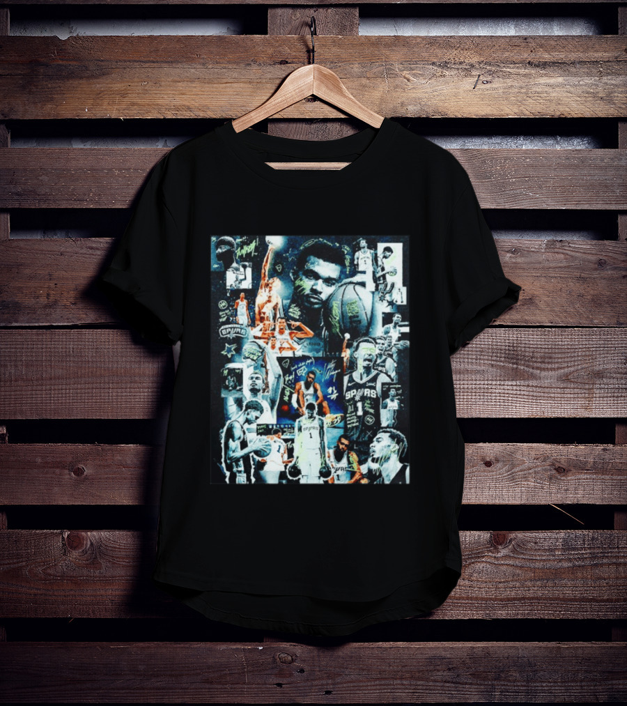 MVP Victor Wembanyama San Antonio Spurs NBA Collage Signature Edition T-Shirt