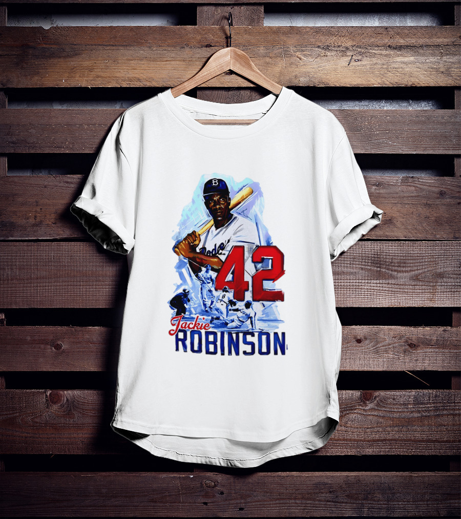 Jackie Robinson 42 Dodgers Baseball Legends T-Shirt