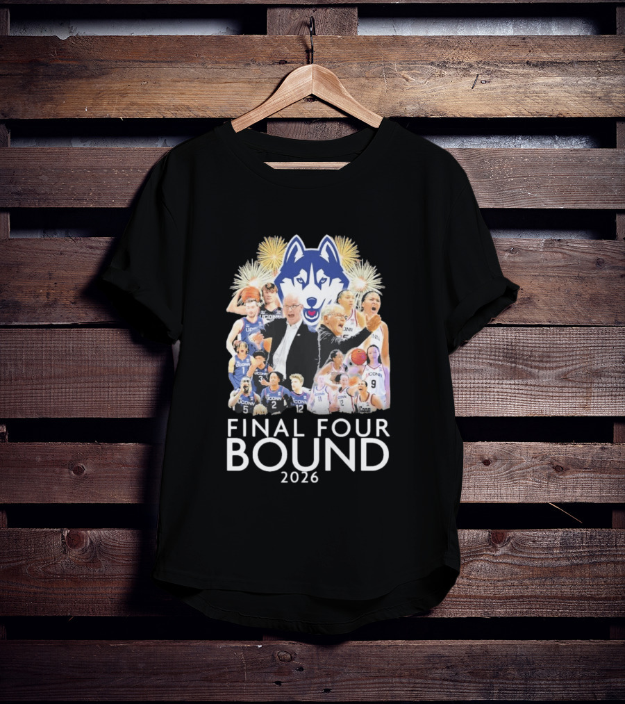 UConn Huskies Final Four Bound 2026 Celebration T-Shirt