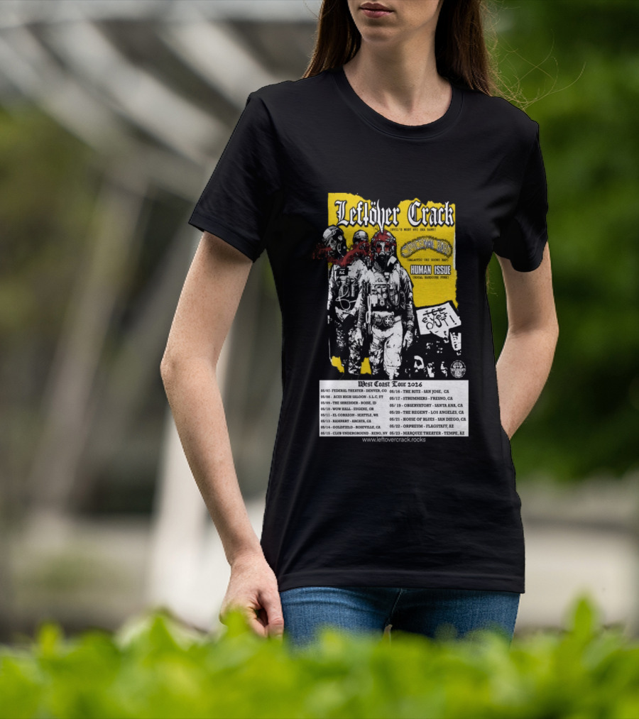 Leftover Crack West Coast 2026 Shows Vintage Punk Rock Tour Dates T-Shirt