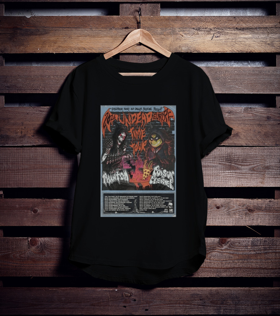 Speedfreak Agency Dagger Booking Present 2026 Undead Time Tour Europe Phantom Poison The Preacher T-Shirt