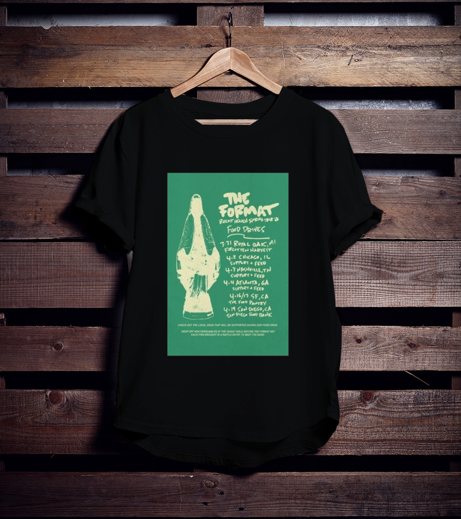 The Format Boycott Heaven Spring Tour 2026 Food Drives Chicago IL T-Shirt