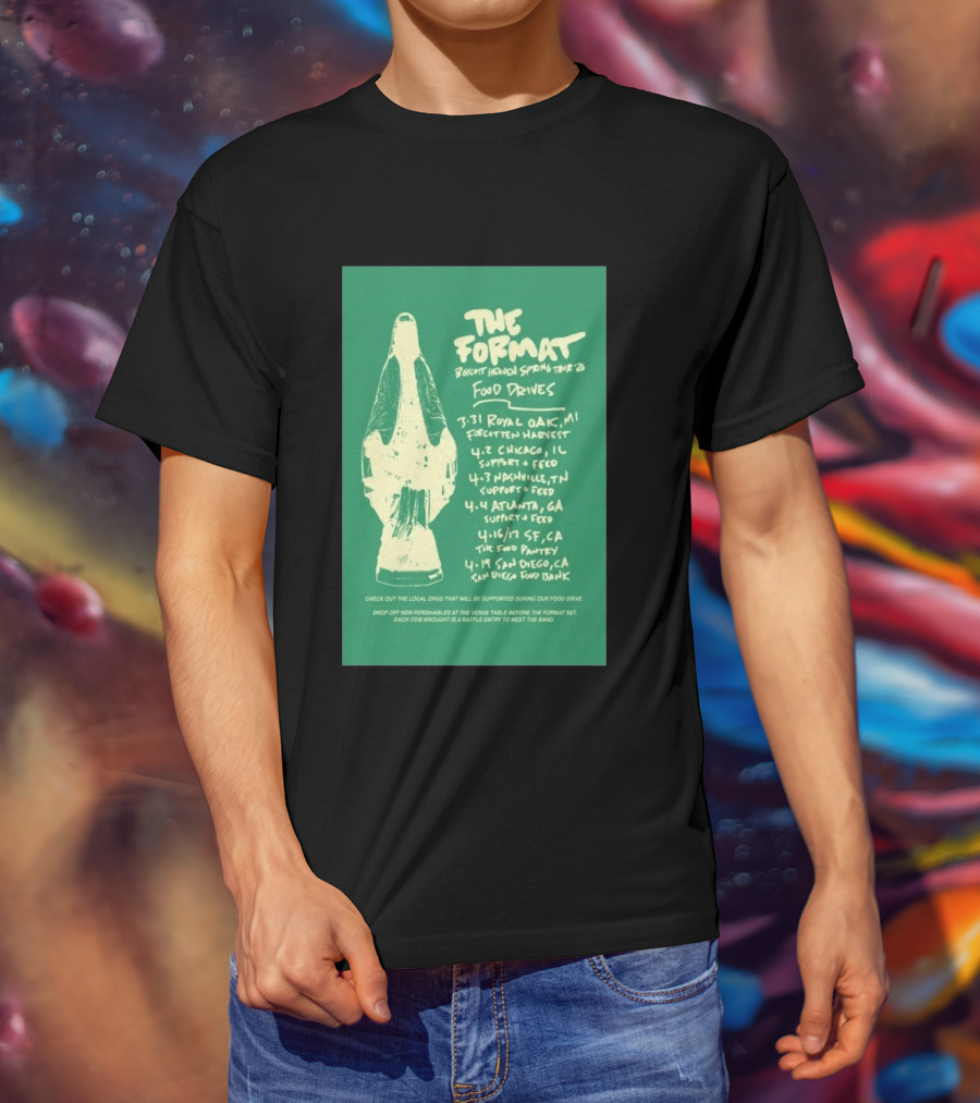 The Format Boycott Heaven Spring Tour 2026 Food Drives Chicago IL T-Shirt