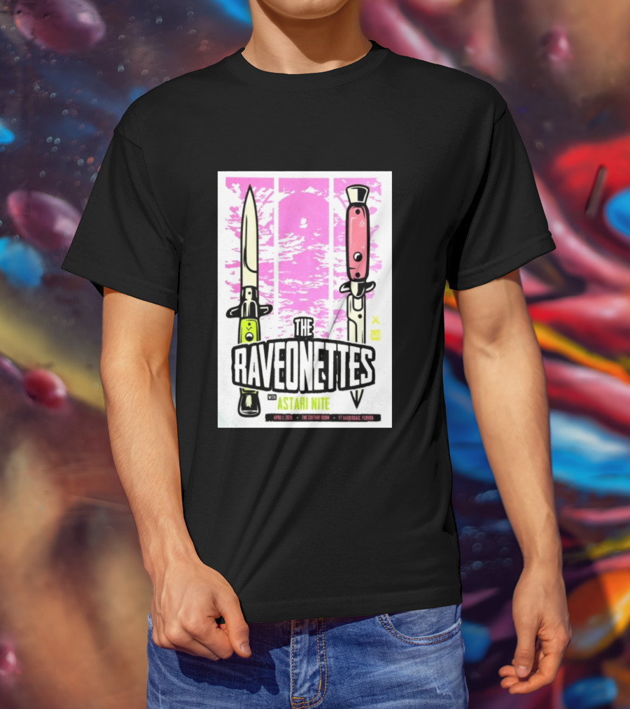The Raveonettes Culture Room April 1 2026 Astari Nite Fort Lauderdale Concert Knives T-Shirt