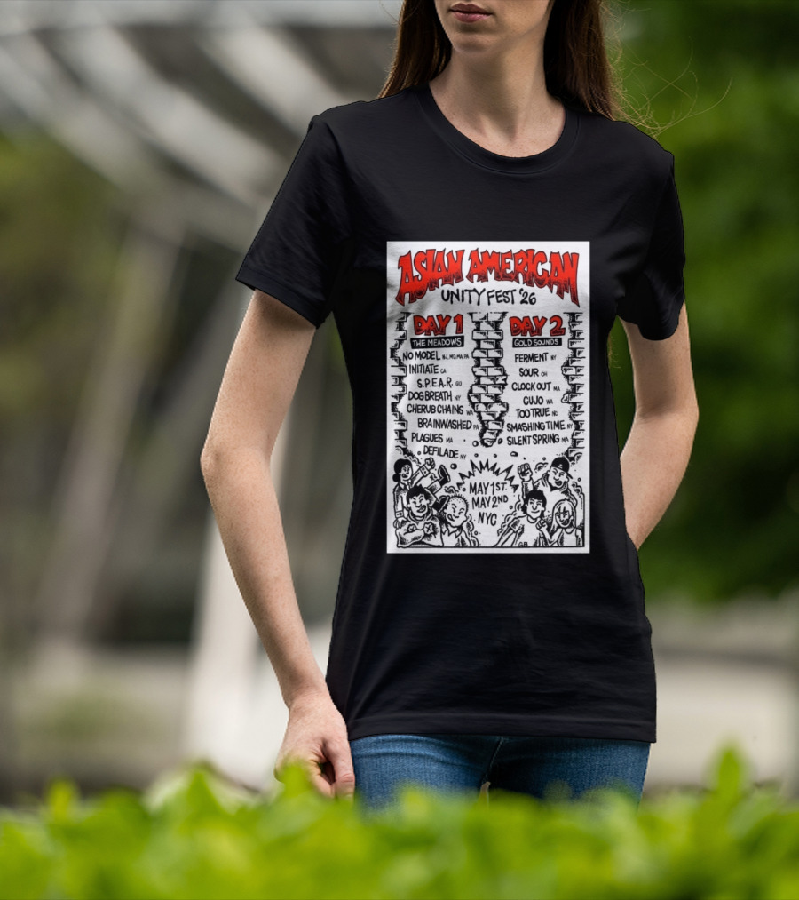 Asian American Unity Fest 2026 NYC May 1st 2nd The Meadows Gold Sounds Music Lineup T-Shirt