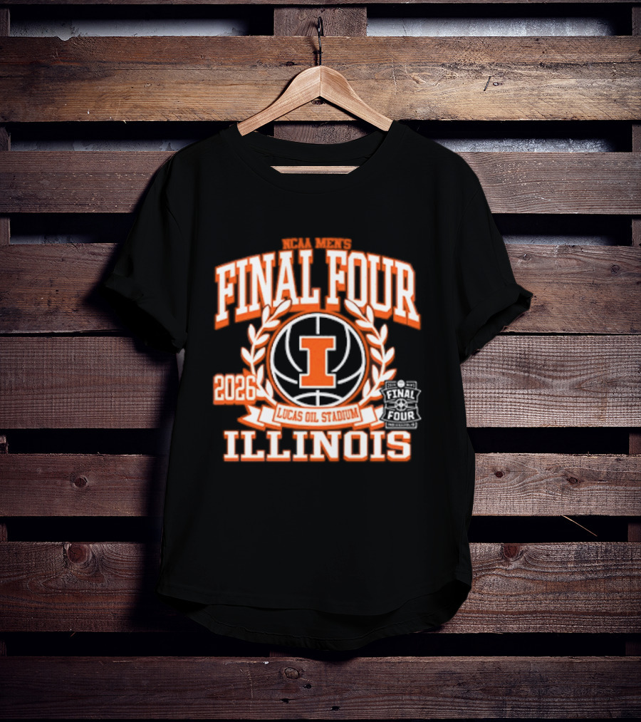 Illinois Illini Final Four 2026 Lucas Oil Stadium Basketball T-Shirt