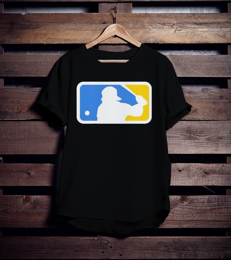MLB The Kid Batter Silhouette Blue Yellow T-Shirt
