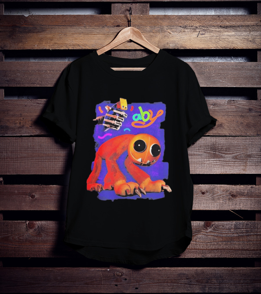 April Fools Shaved Yarnaby Aby Colorful Monster Orange Creature T-Shirt