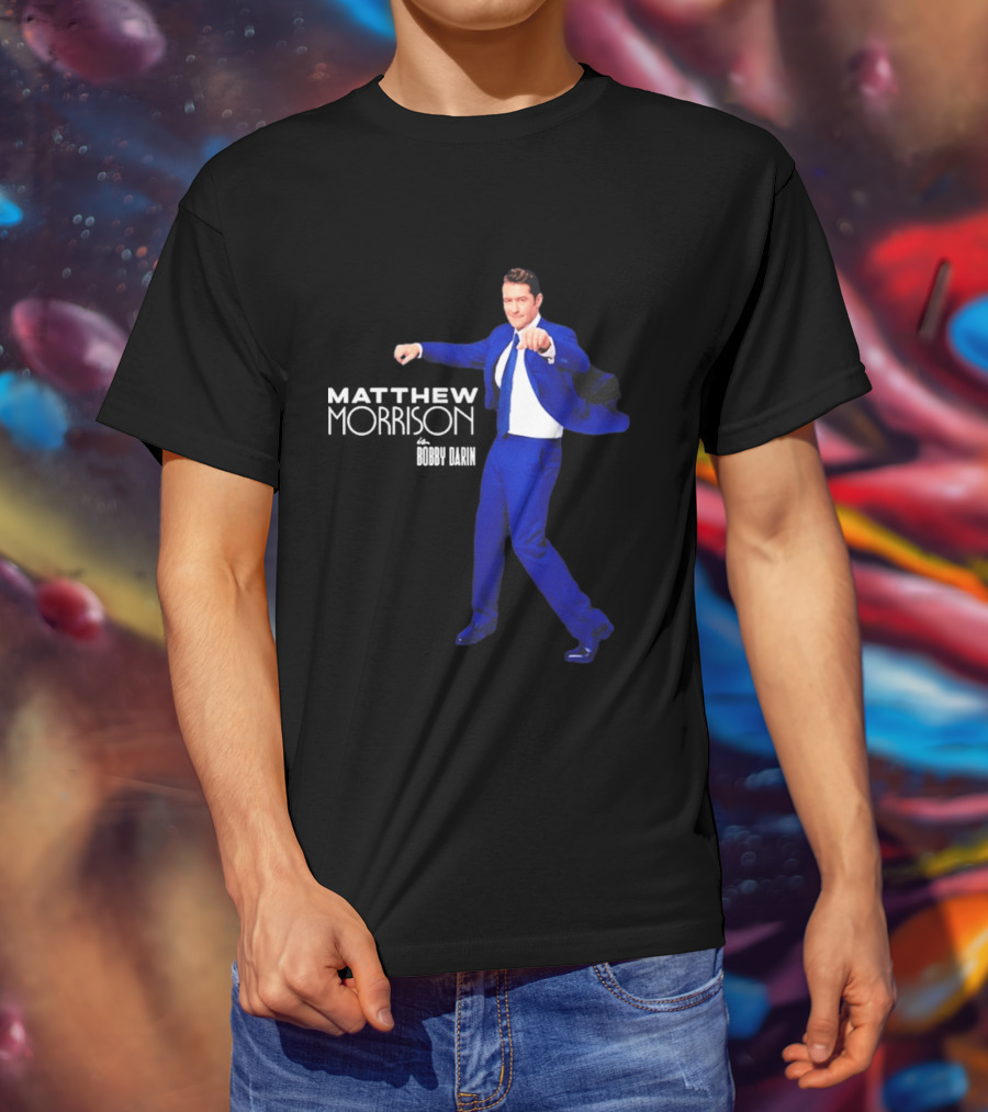 Just In Time Matthew Morrison Is Bobby Darin Bold Blue Suit Dance T-Shirt