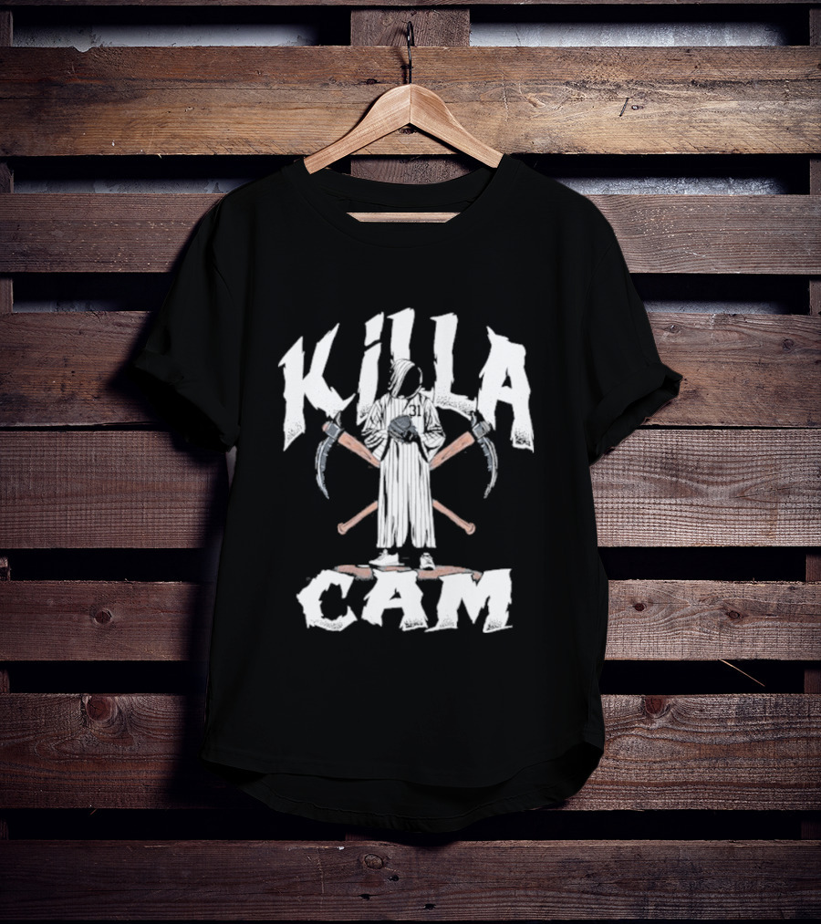Killa Cam Schlittler New York Baseball Crossed Bats And Sickle T-Shirt