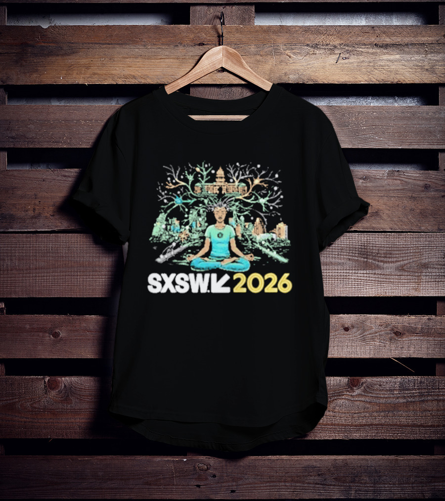 SXSW 2026 Meditative Yoga Retreat Mystical Tree T-Shirt