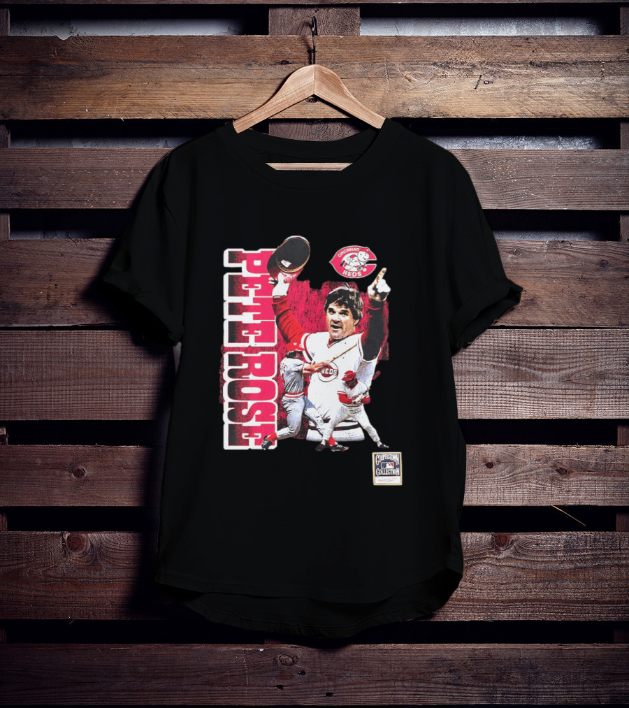Pete Rose Cincinnati Reds Cooperstown Collection Players T-Shirt