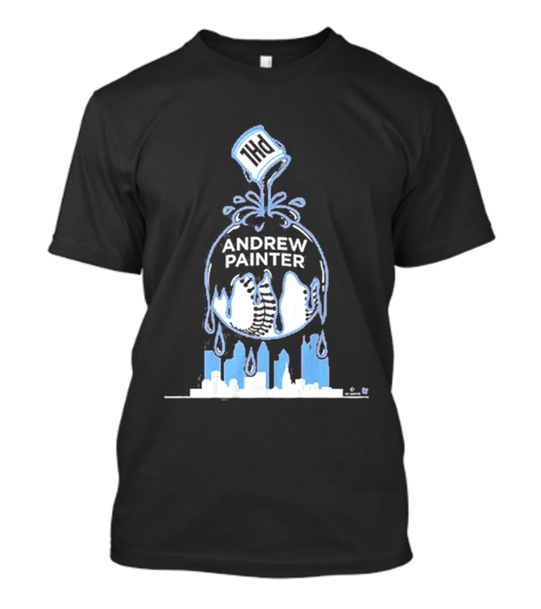 Andrew Painter PHL Paint The Town Phillies Skyline T-Shirt