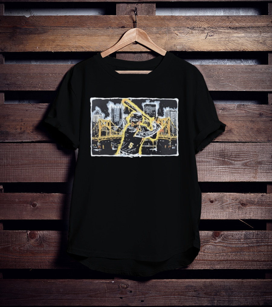 Pittsburgh Pirates It Was All YelLOWE Cityscape Baseball Scene T-Shirt