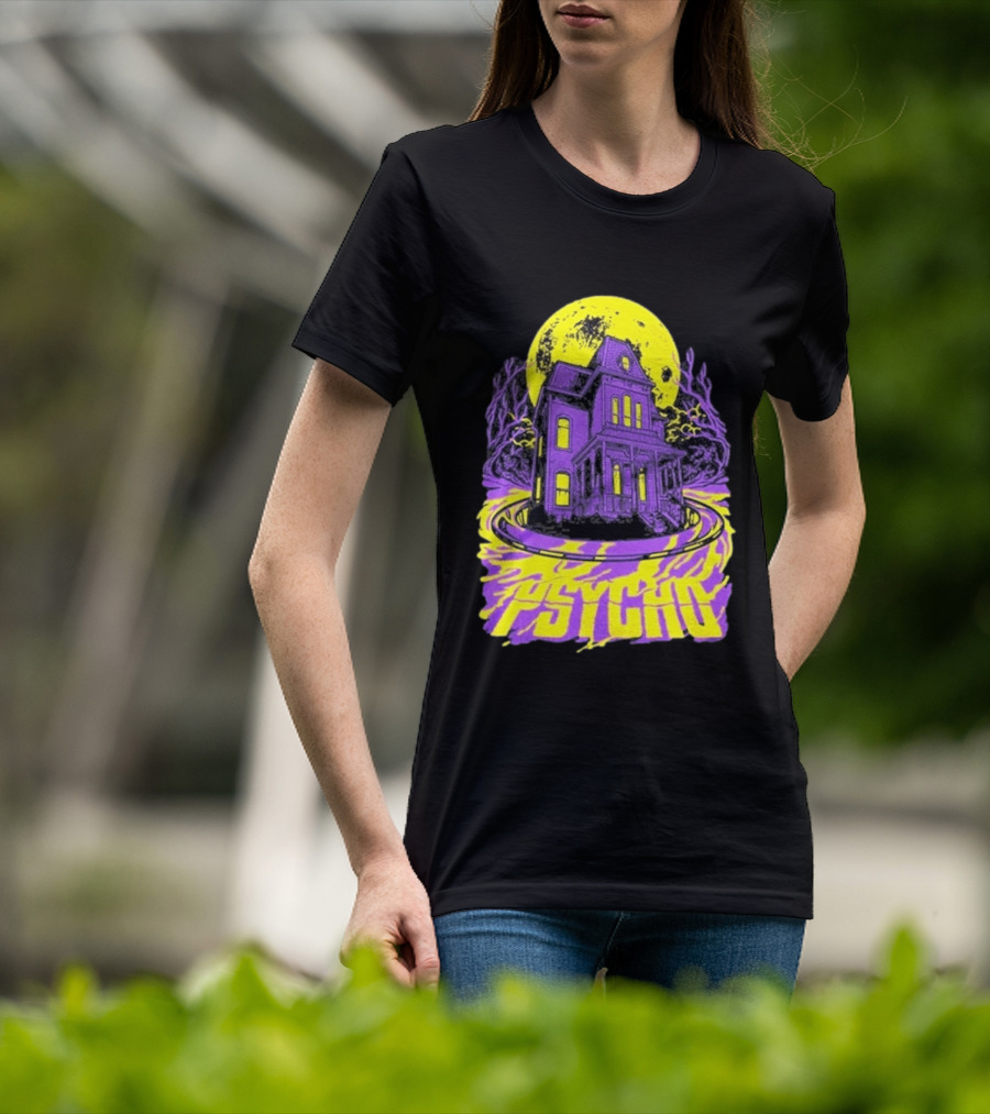 Psycho Forever Haunted House Neon Moon T-Shirt