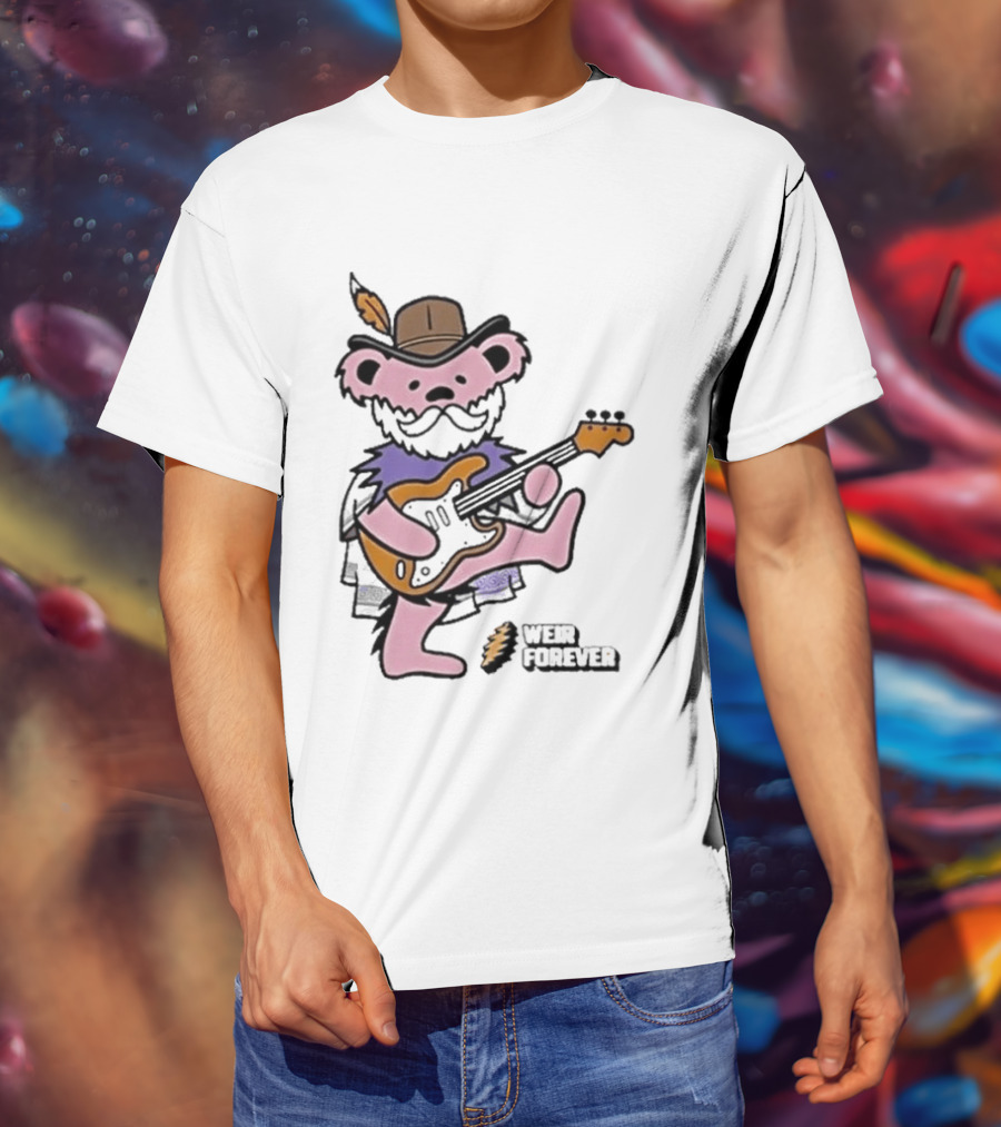 Weir Forever Purple Bear Playing Guitar Weir Tour 2026 T-Shirt