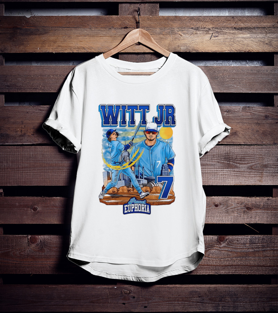 Witt Jr Kansas City Royals Planet Euphoria Baseball 7 T-Shirt