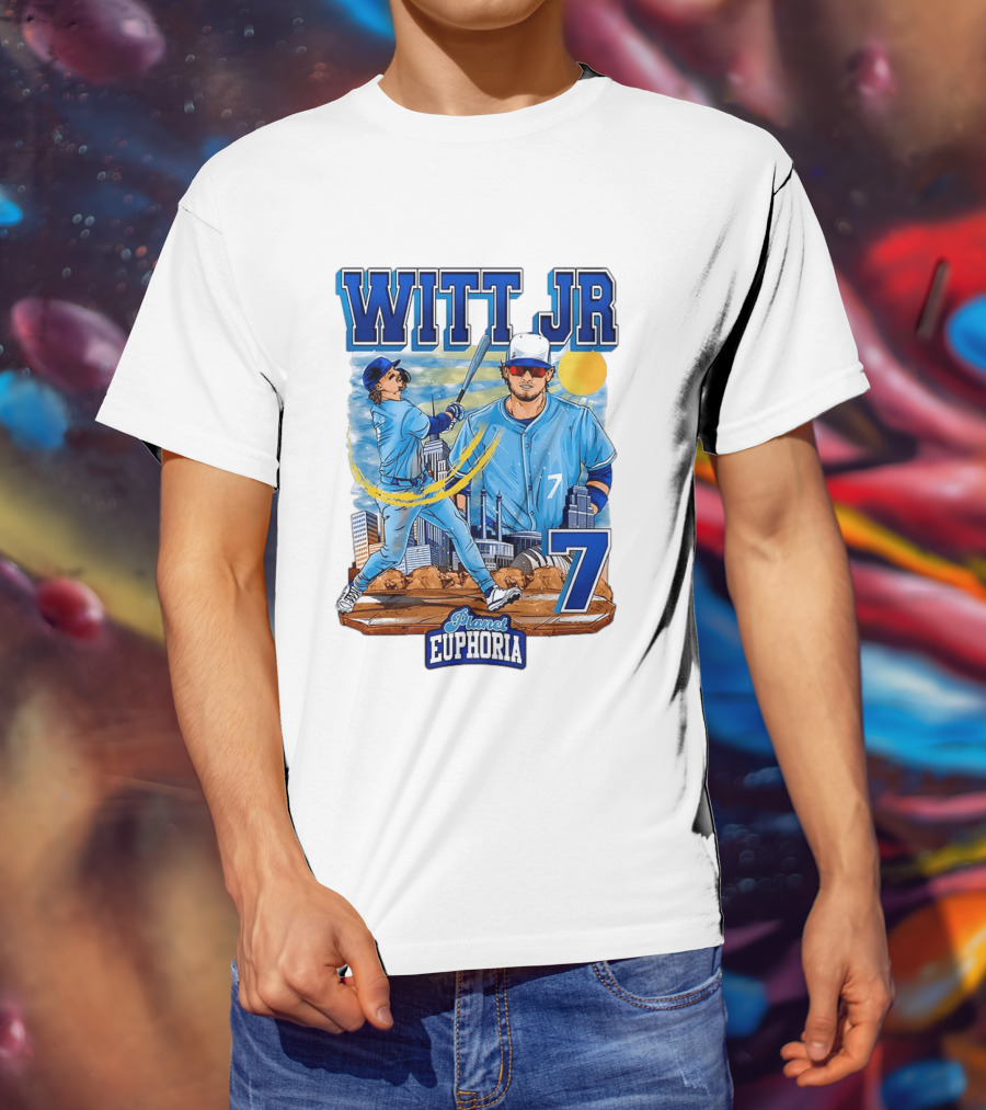 Witt Jr Kansas City Royals Planet Euphoria Baseball 7 T-Shirt