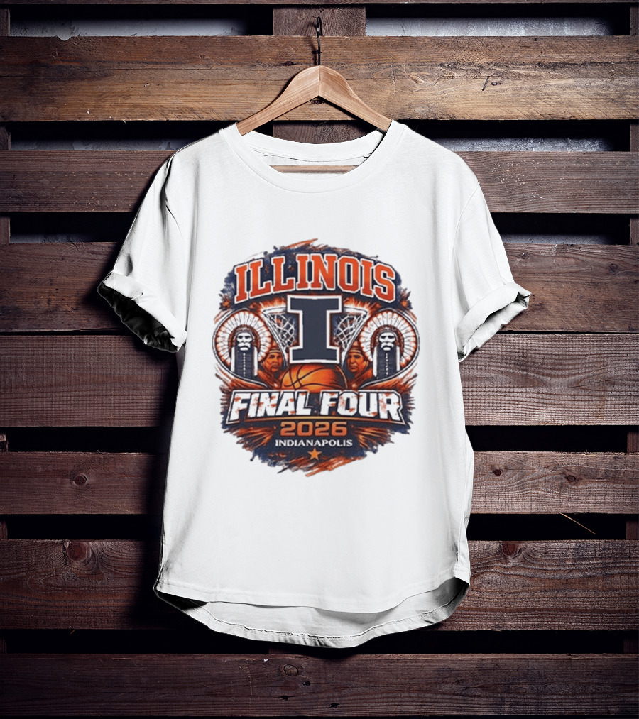 Illinois Final Four 2026 Indianapolis Basketball Event T-Shirt