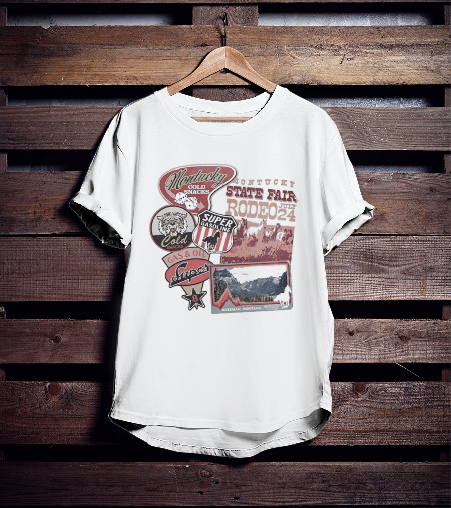 Montucky Cold Snacks Super Premium Lager Gas Oil Rodeo Signs T-Shirt