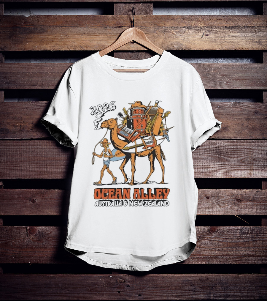 Ocean Alley 2026 Australia New Zealand Tour Camel T-Shirt