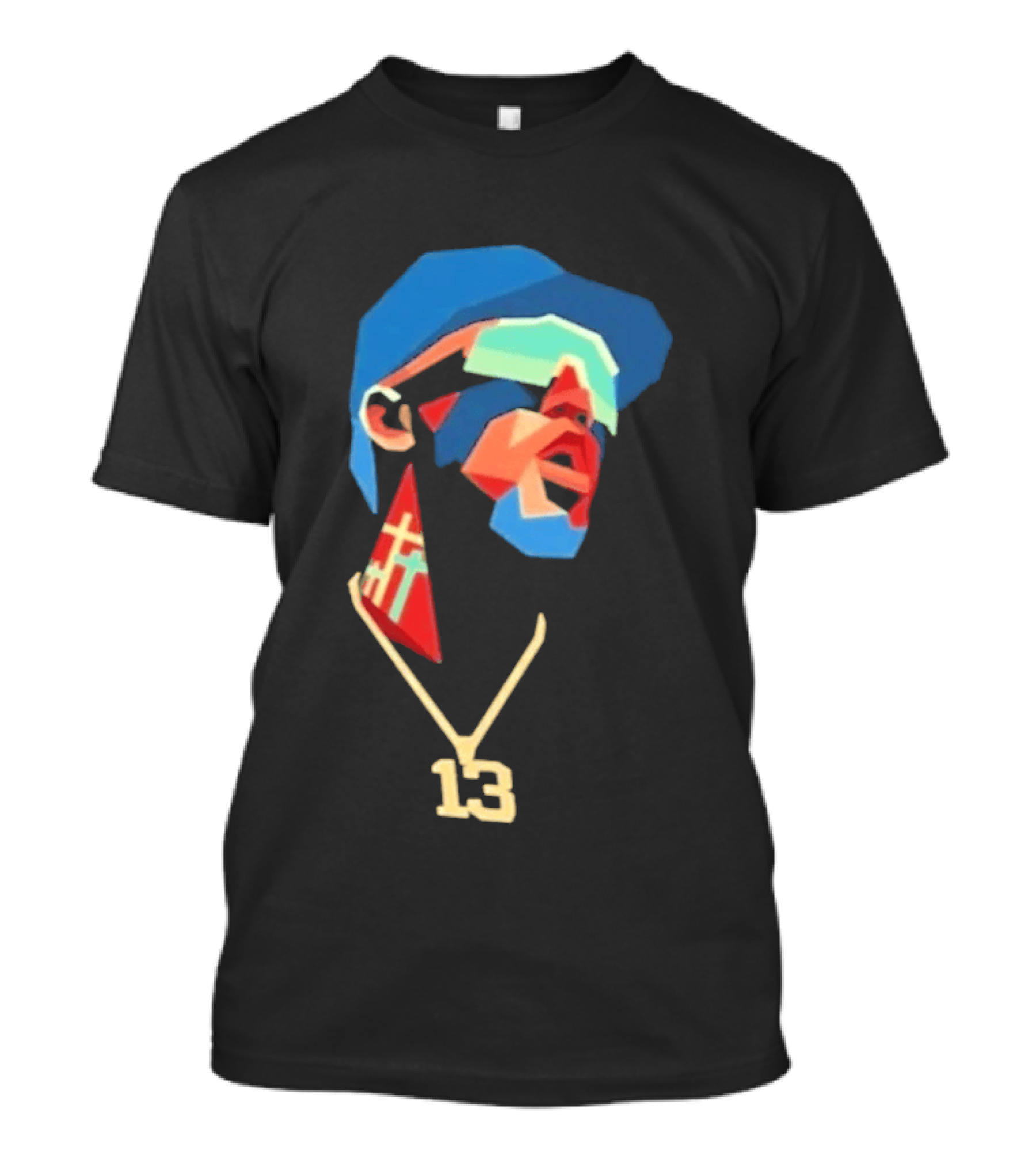 Atlanta Braves Acuna Number 13 Geometric T-Shirt