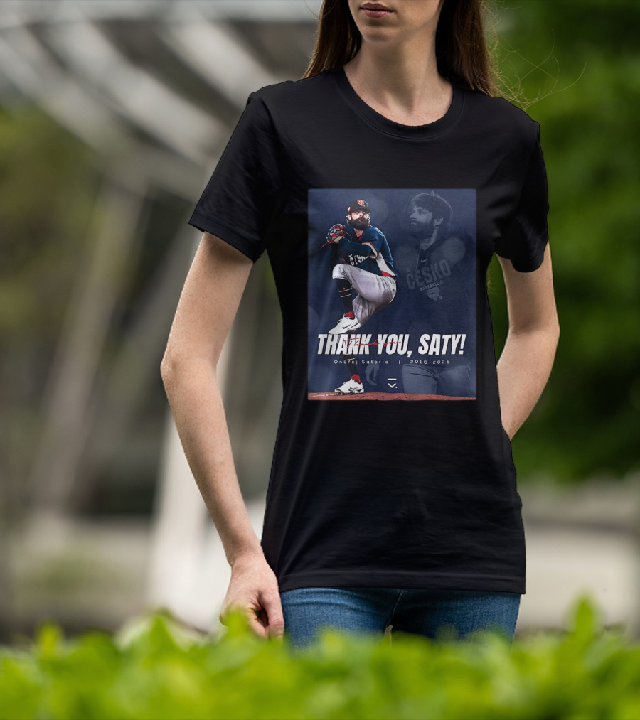 Thank You Saty Ondrej Satoria Cesko Baseball 2016 2026 T-Shirt