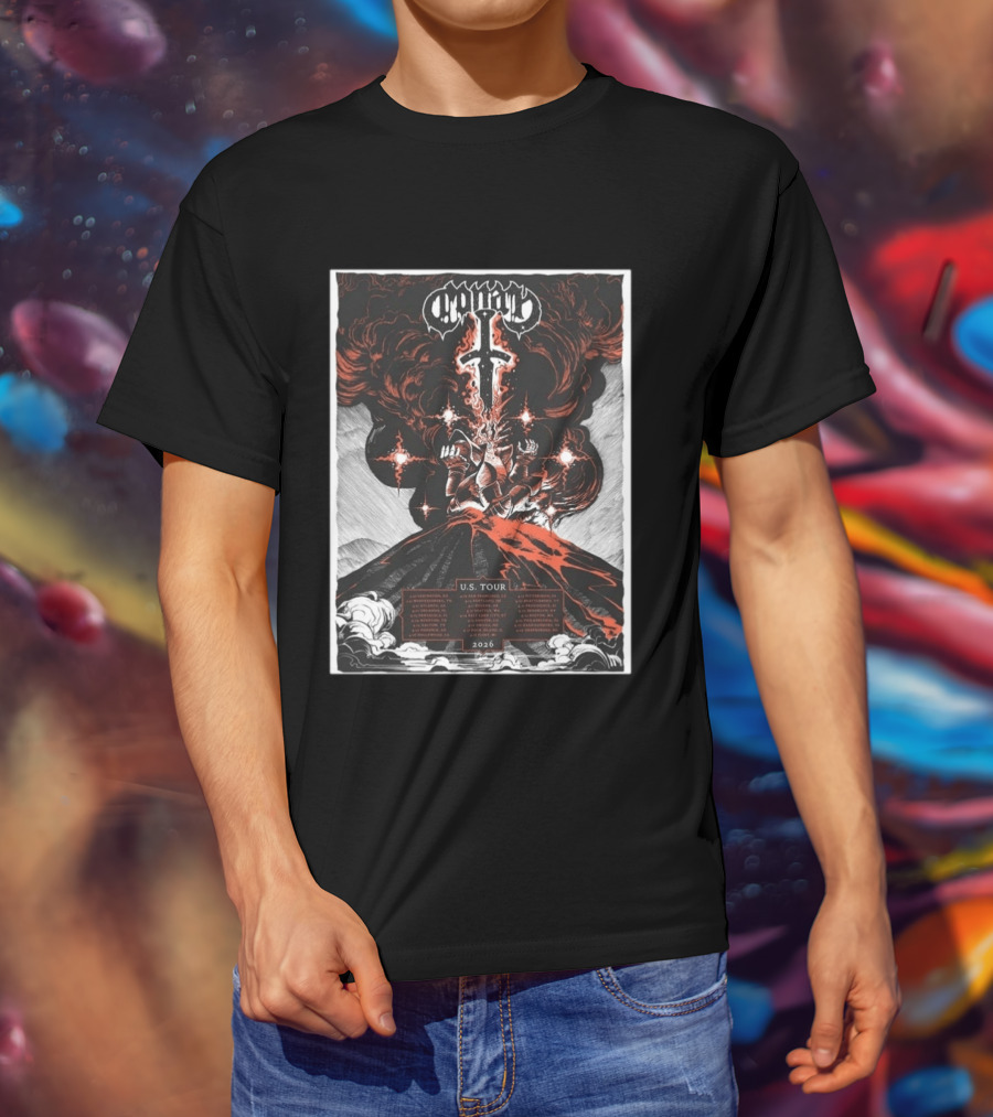 Conan US Tour 2026 Volcanic Knight Imagery City Dates T-Shirt