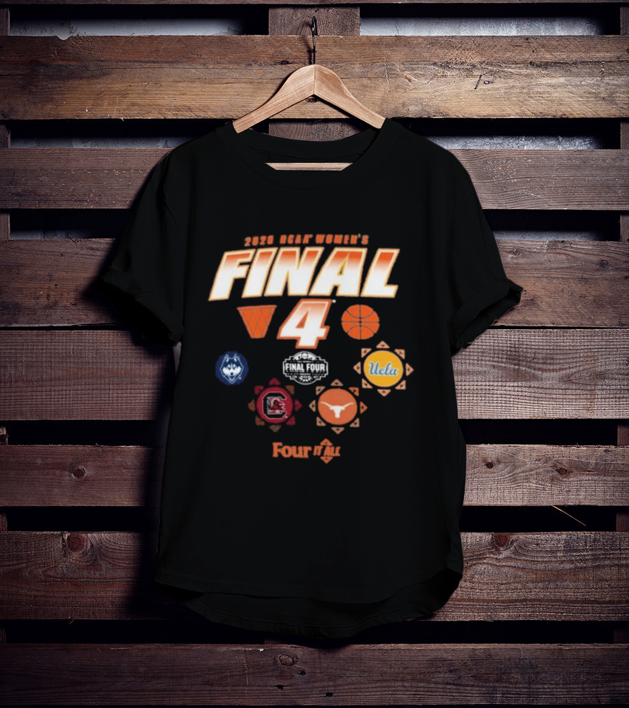 2026 NCAA Women's Final Four UConn UCLA South Carolina Texas T-Shirt