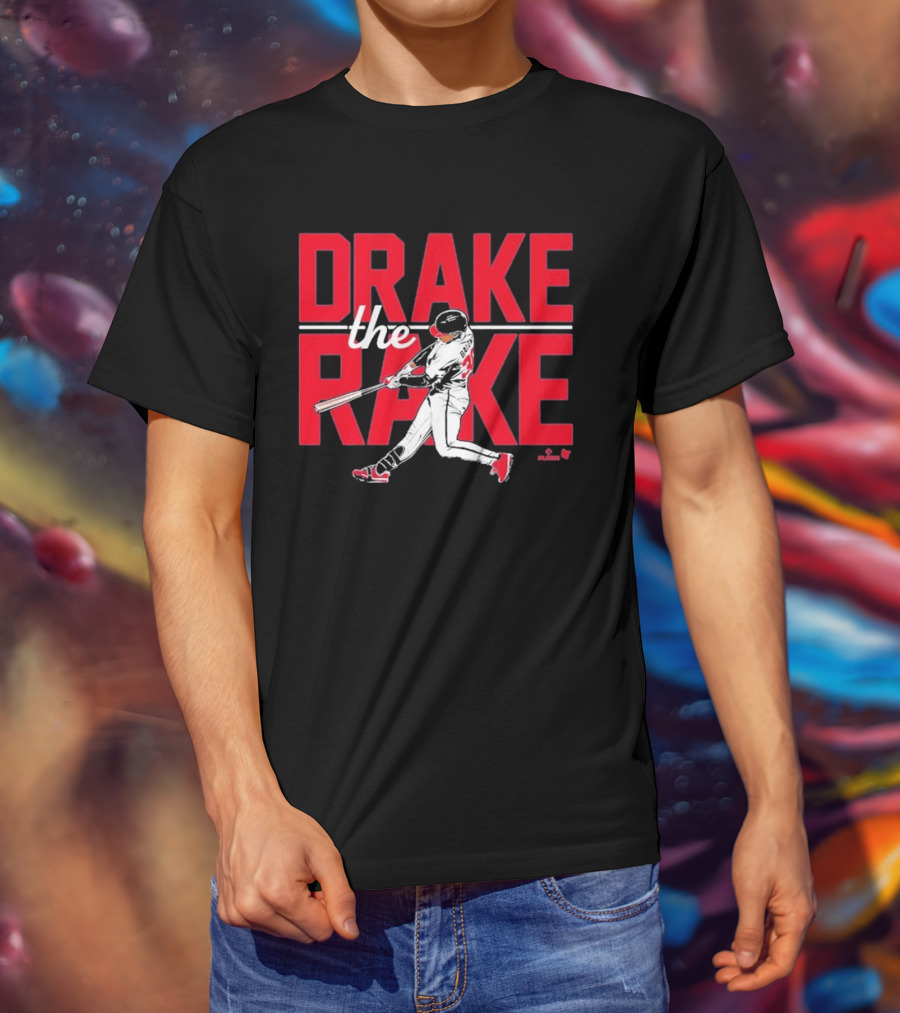 Drake Baldwin The Rake Baseball Player Swinging Bat T-Shirt