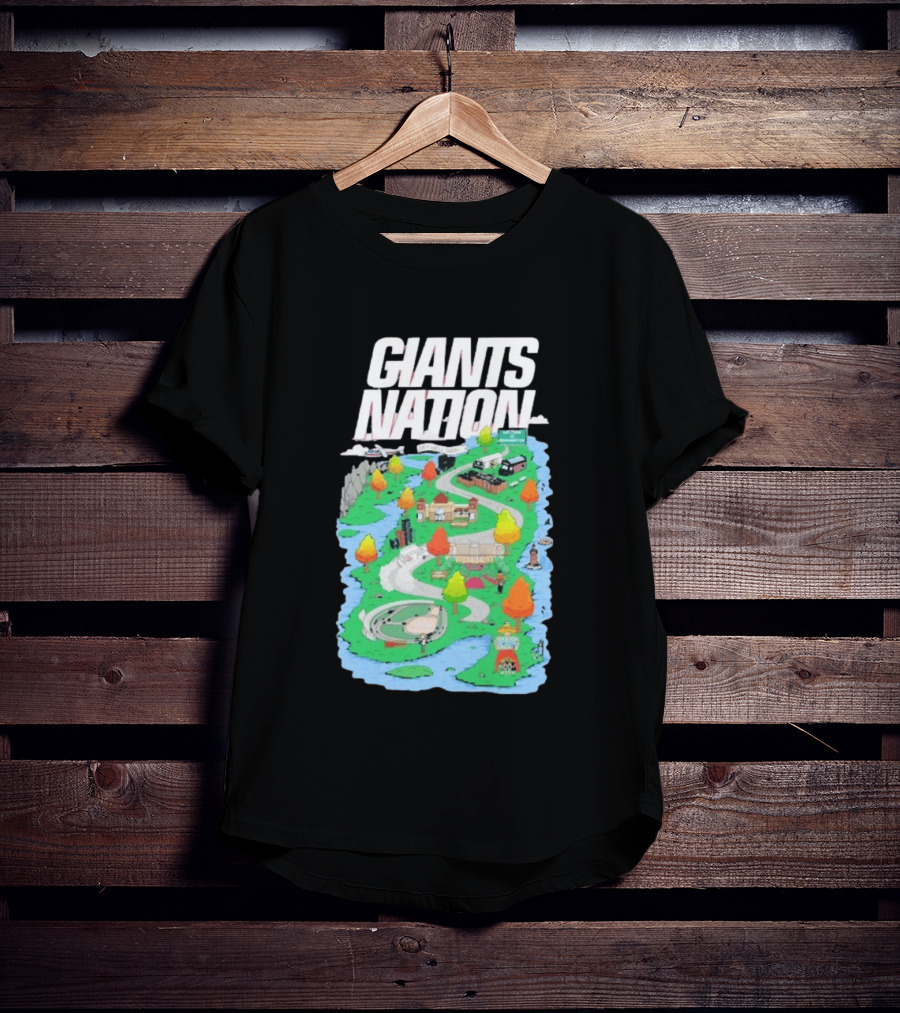 New York Giants Nation Roadmap Scenic Tour T-Shirt