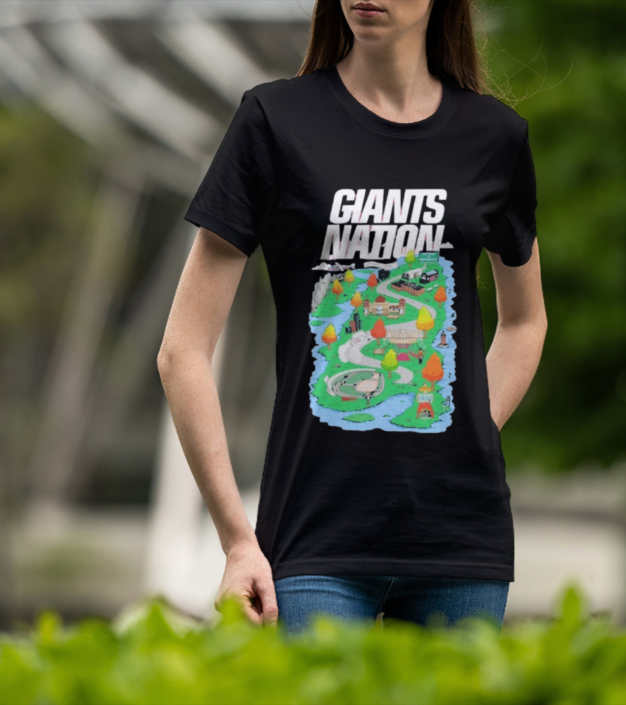 New York Giants Nation Roadmap Scenic Tour T-Shirt