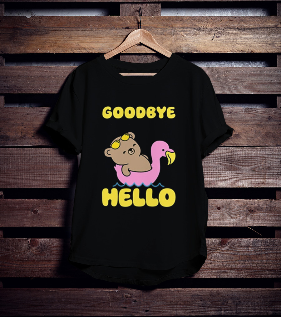 Goodbye Seasonal Depression Hello Body Dysmorphia Bear On Flamingo 2026 T-Shirt