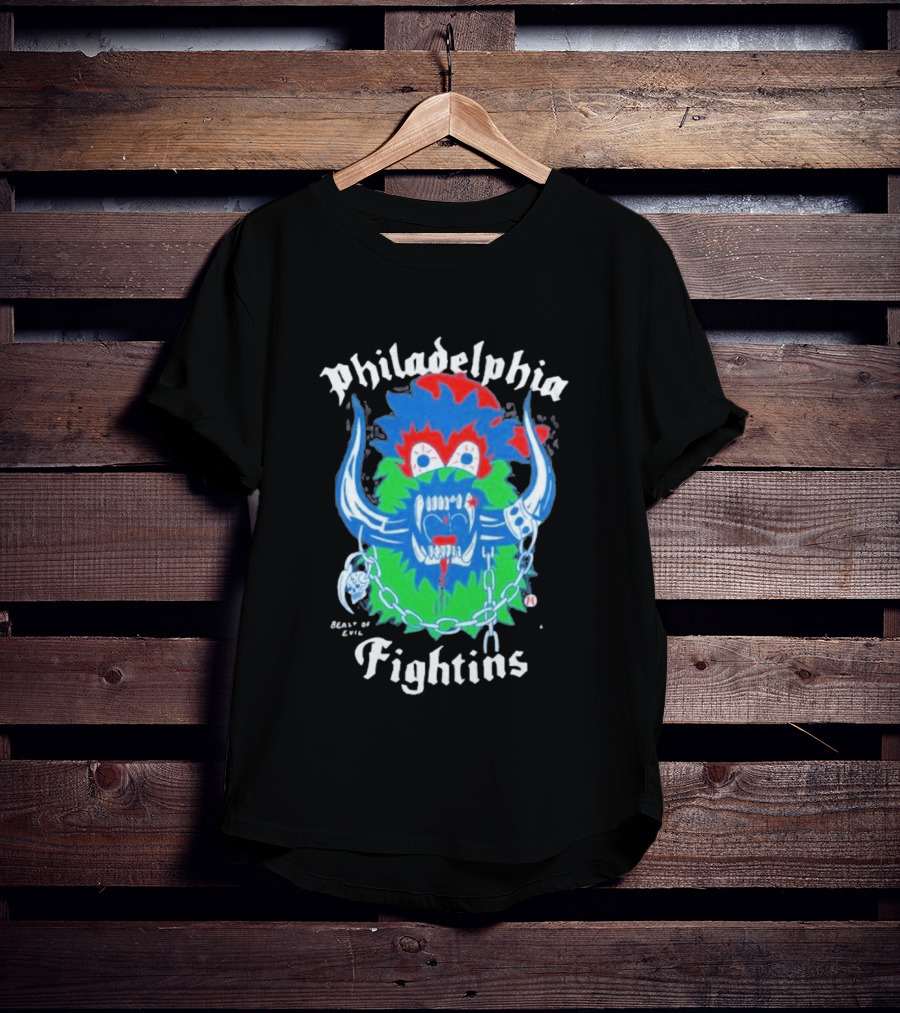 Philadelphia Heavyslime Beast Of Evil Fightins Teeth Chains Monster T-Shirt
